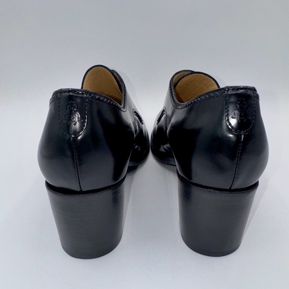 The Office Of Angela Scott Miss Brooke Heels Women's Size 7‎ EU 37 Black Leather - Picture 11 of 15